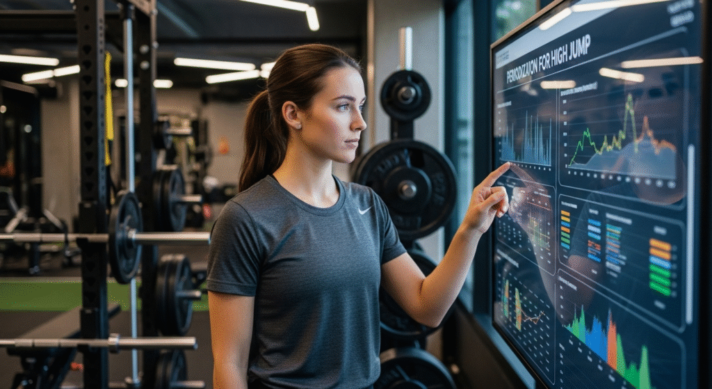 Periodization for High Jump: woman at board