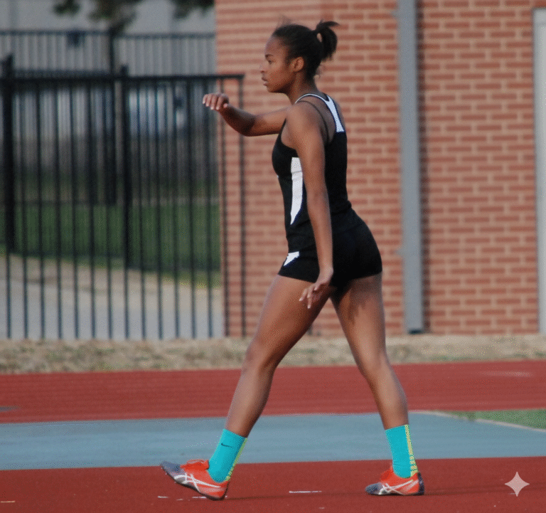 Competitive Rivalry in High Jump: Athlete focused on competiton
