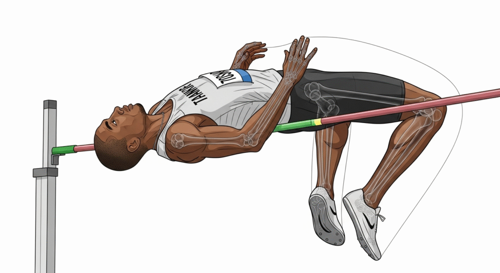 high jump strategies: flop over the bar