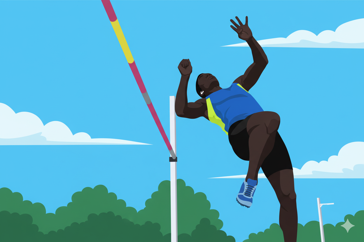 high jump bar clearance techniques: take-off