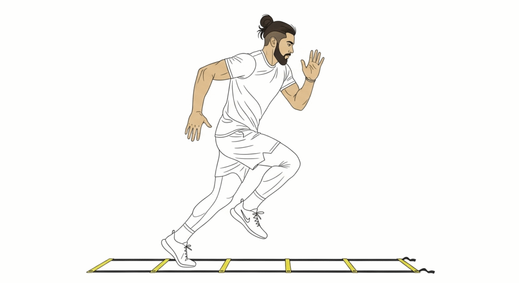 High Jump Agility Drills: Agility ladder