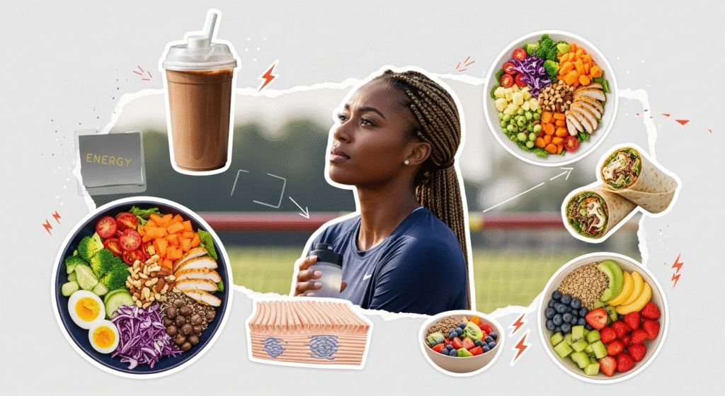 High Jump Nutrition: collage