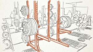 Strength Training for High Jumpers: Barbell rack
