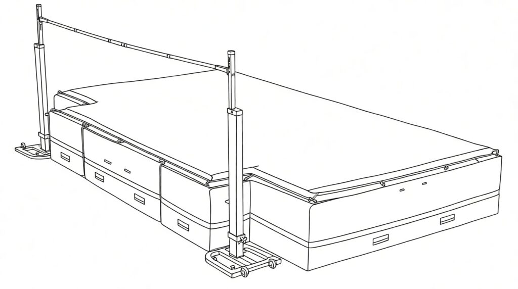 high jump technique for beginners: High jump mat